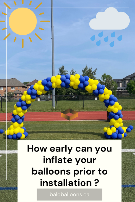 How early can you inflate your balloons before an upcoming job?