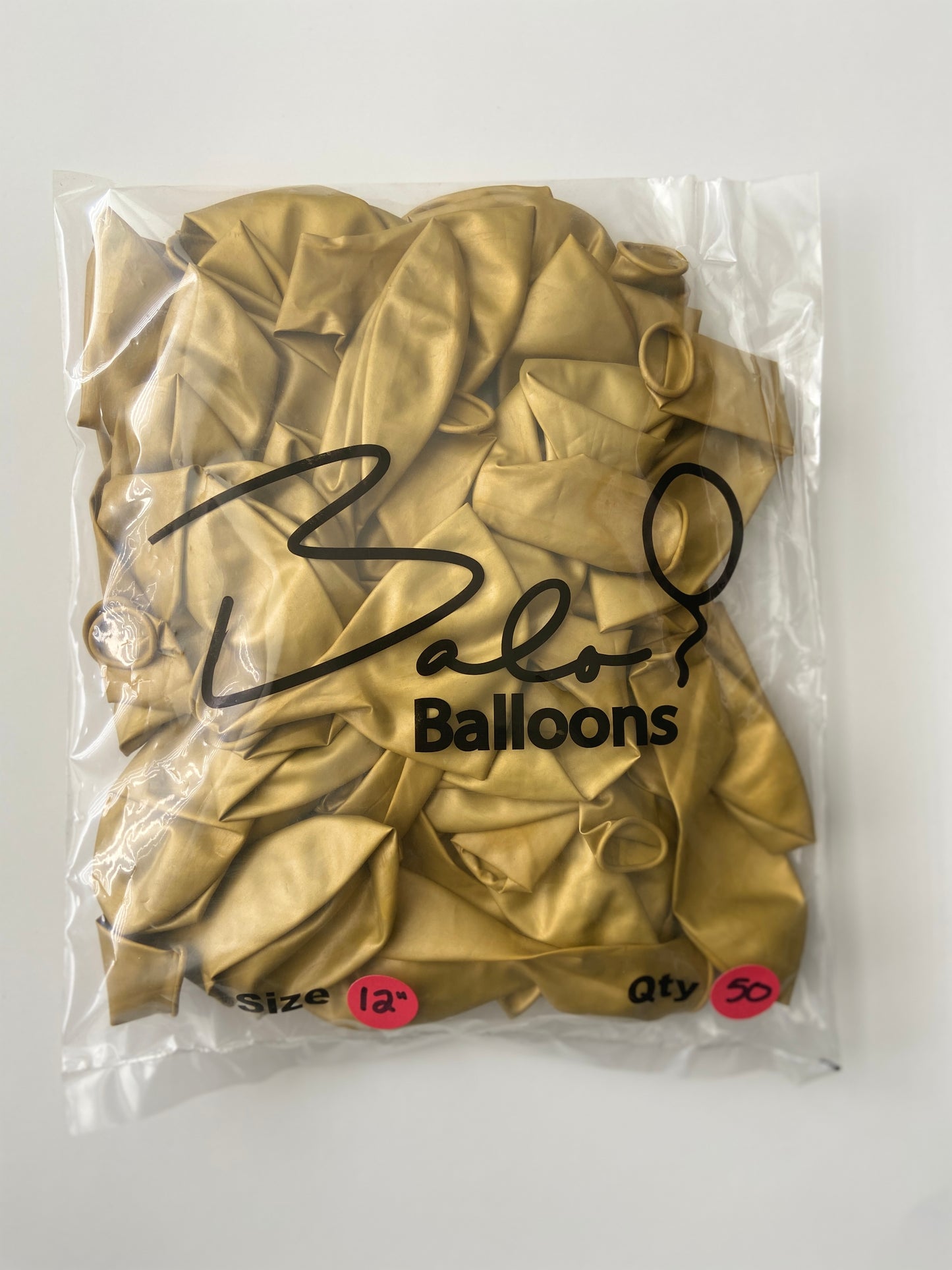Chrome Gold Latex Balloon 12"