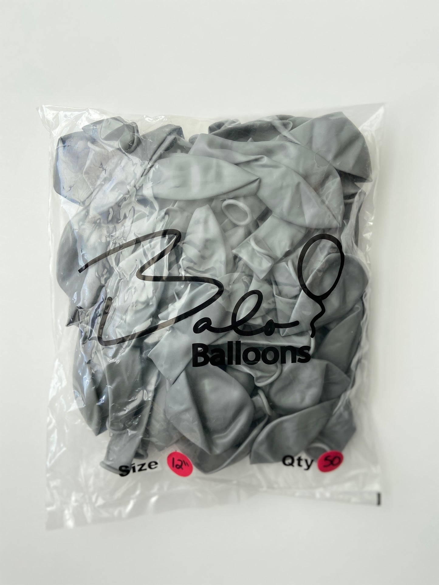 Grey Latex Balloon 12"