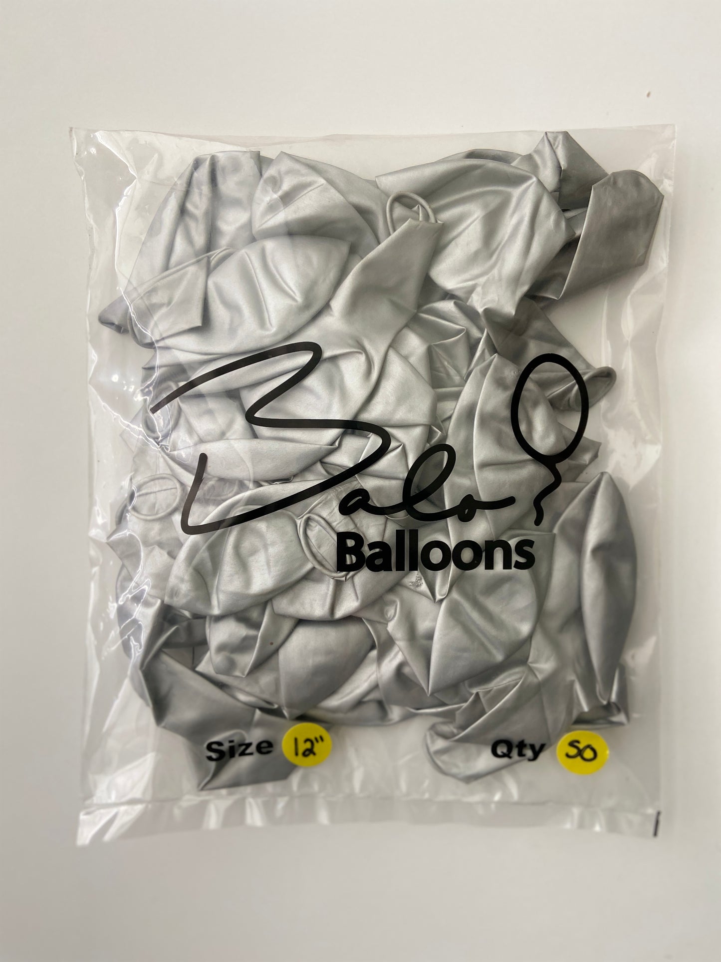 Chrome Silver Latex Balloon 12"