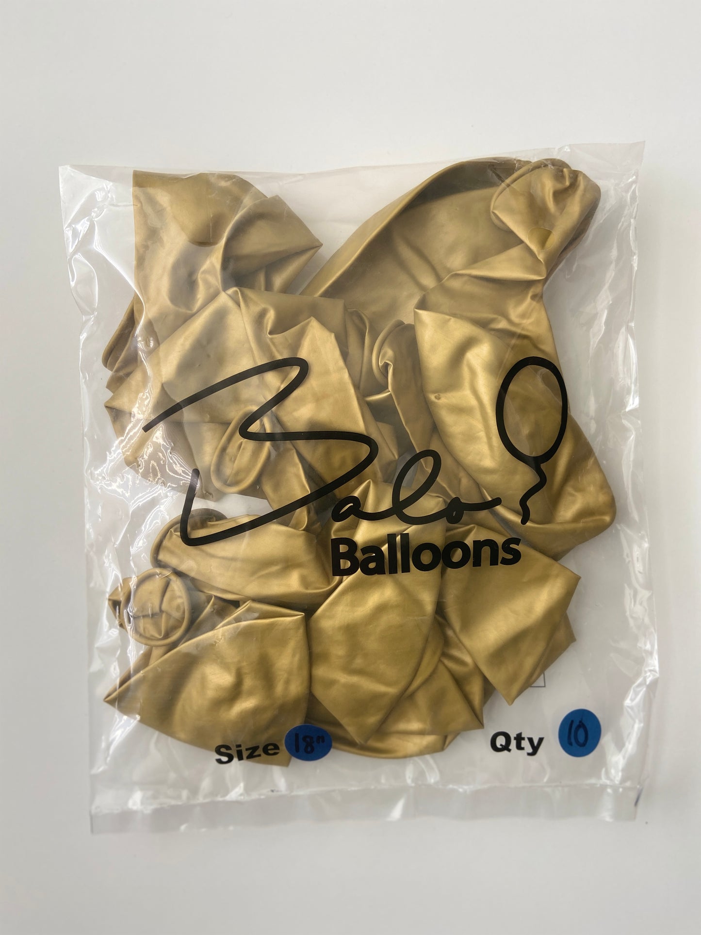 Chrome Gold Latex Balloon 18"