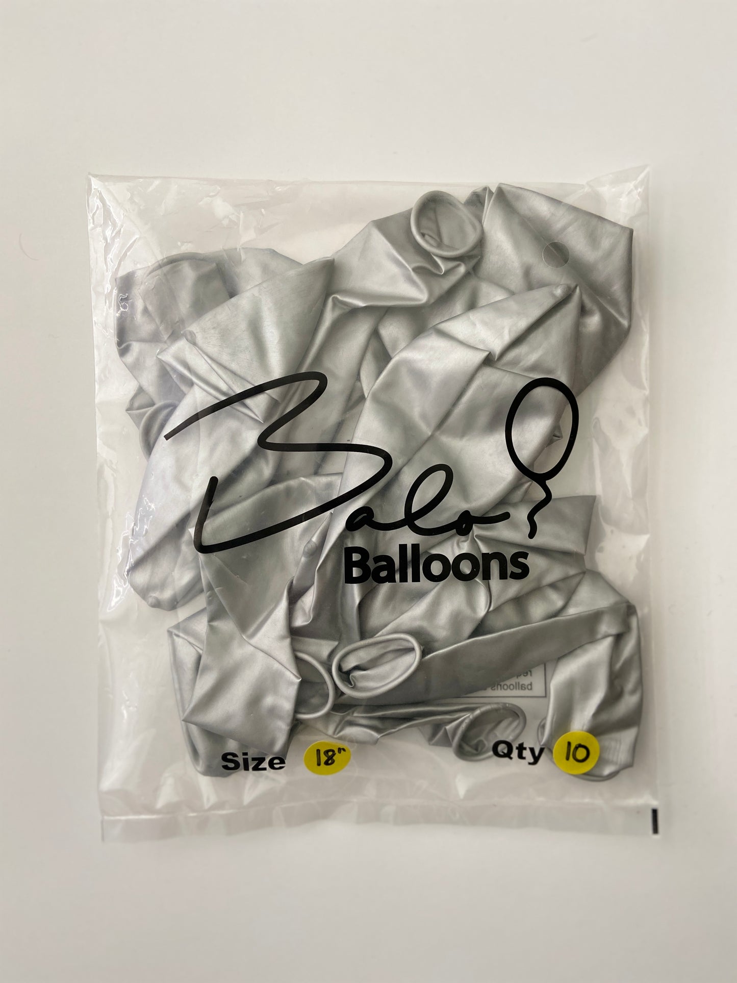 Chrome Silver Latex Balloon 18"