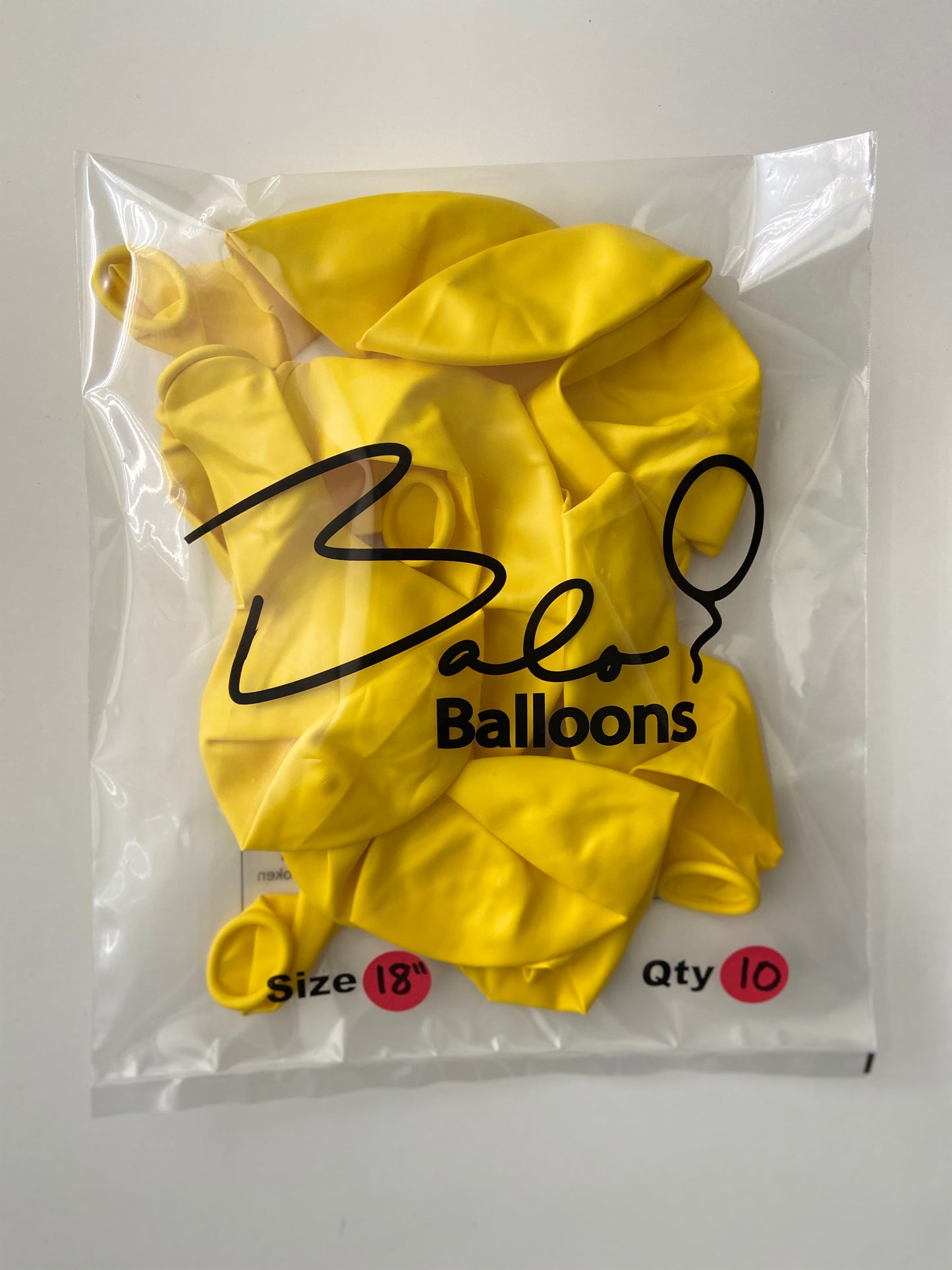 Yellow Latex Balloon 18"