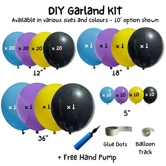 DIY 4 Colour Balloon Garland Kit (103pcs)