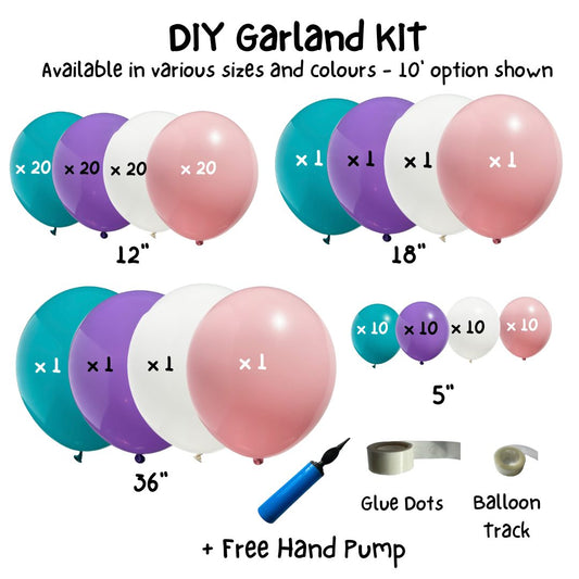 DIY 4 Colour Balloon Garland Kit (103pcs)