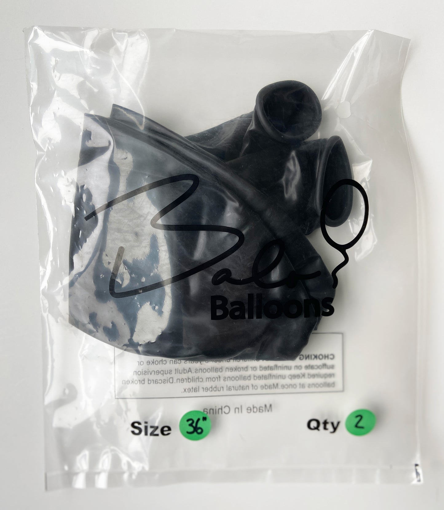 Black Latex Balloon 36"