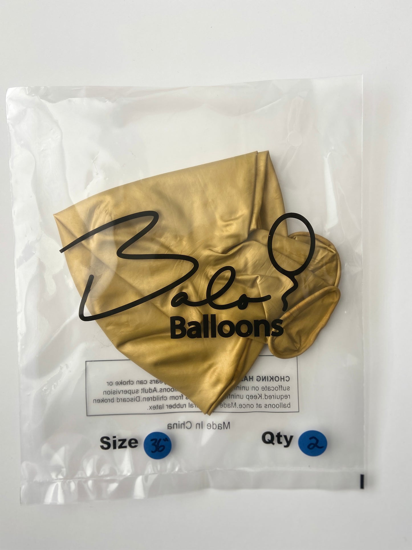 Chrome Gold Latex Balloon 36"
