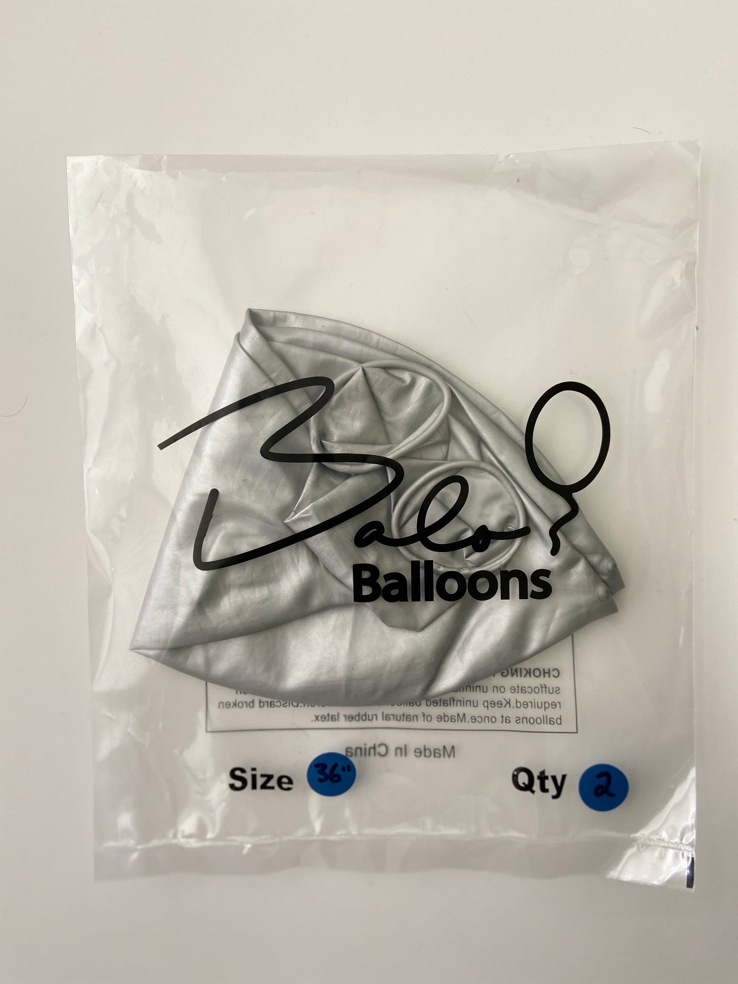 Chrome Silver Latex Balloon 36"