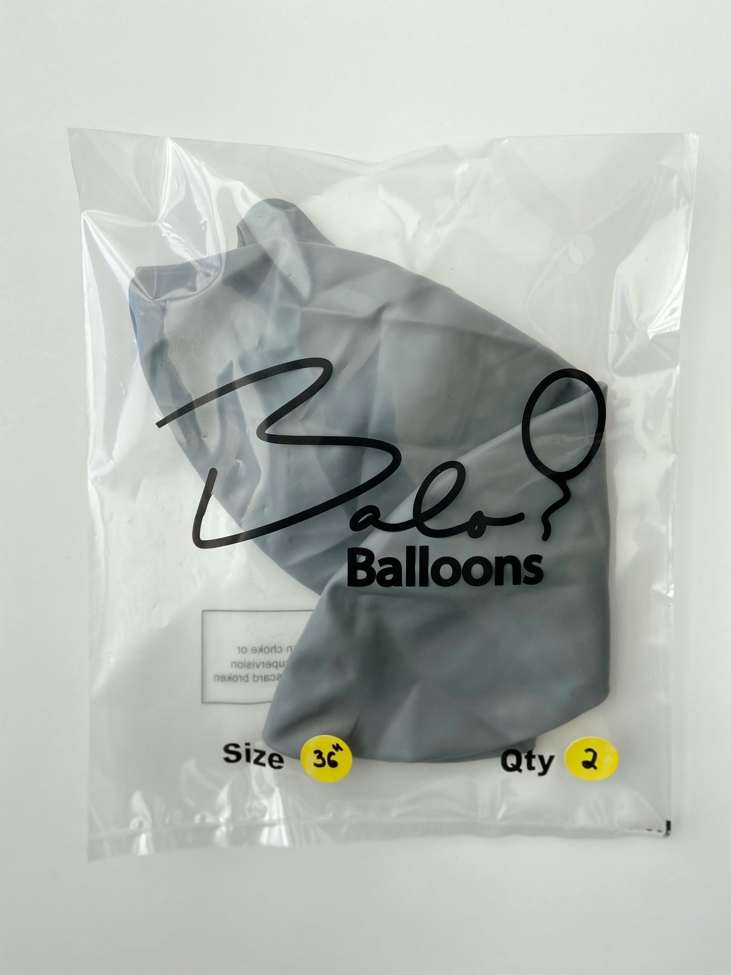 Grey Latex Balloon 36"