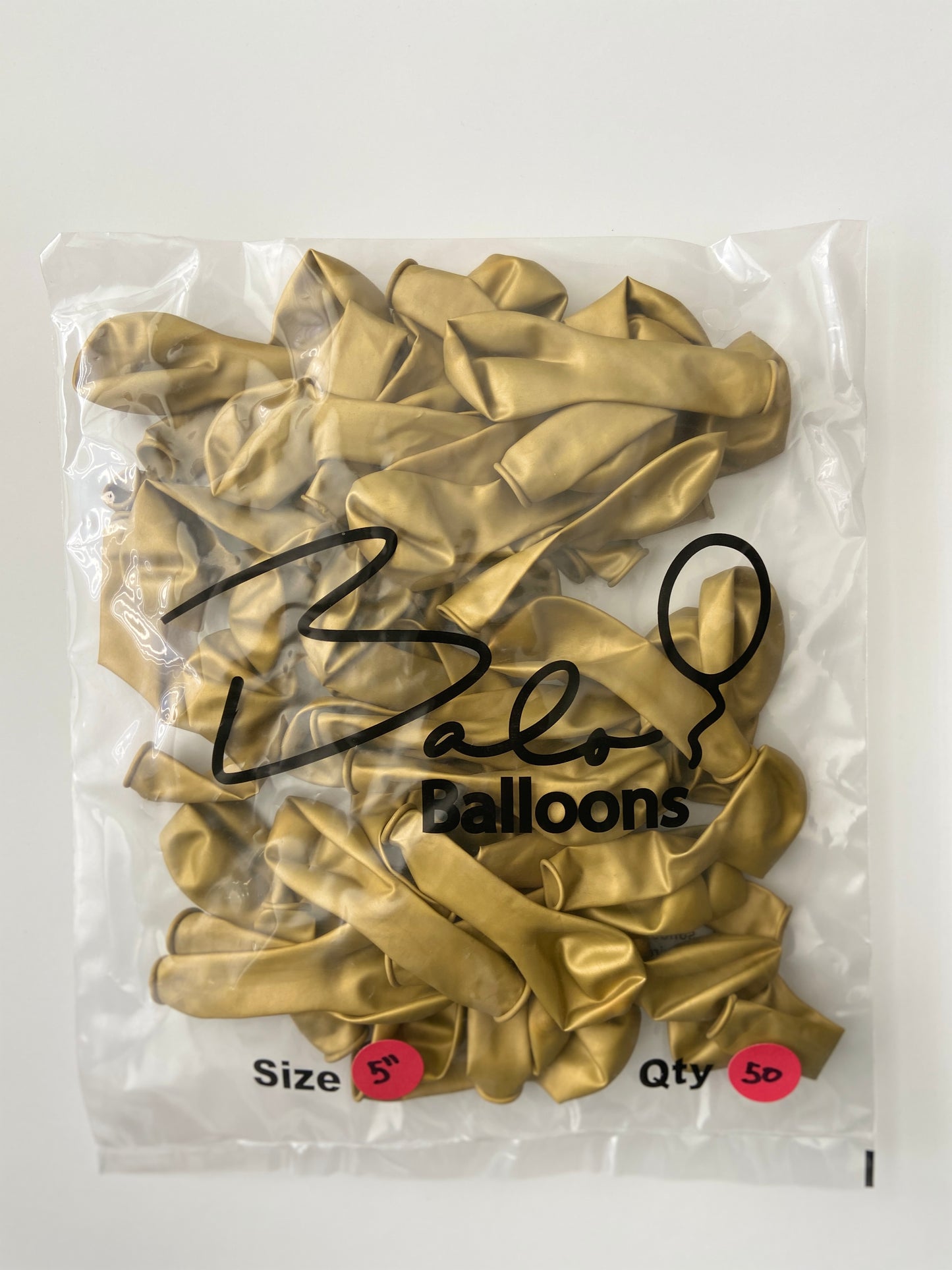 Chrome Gold Latex Balloon 5"