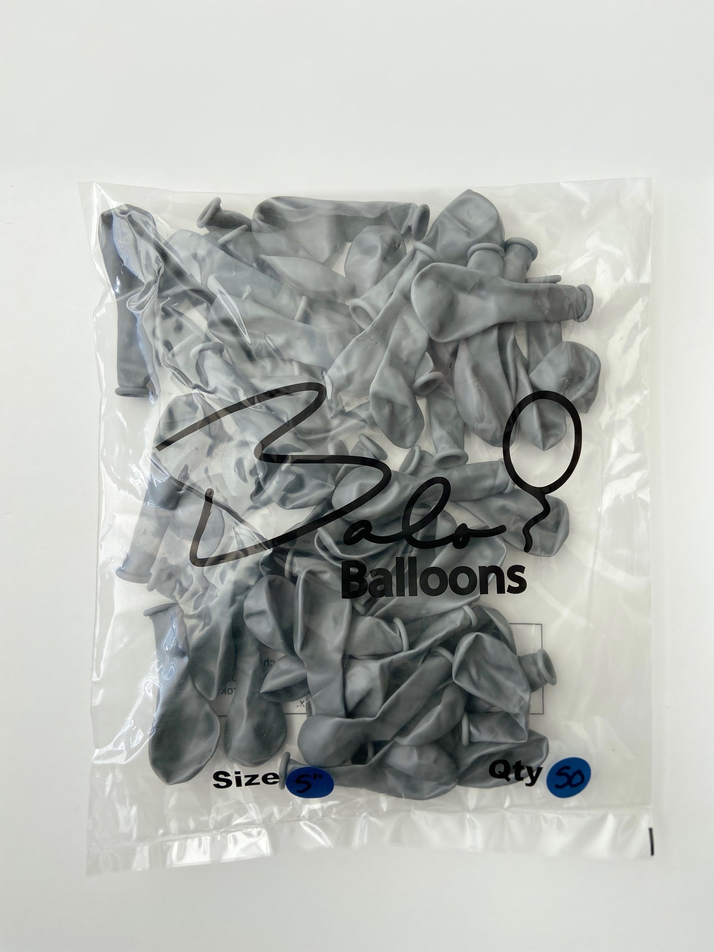 Grey Latex Balloon 5"