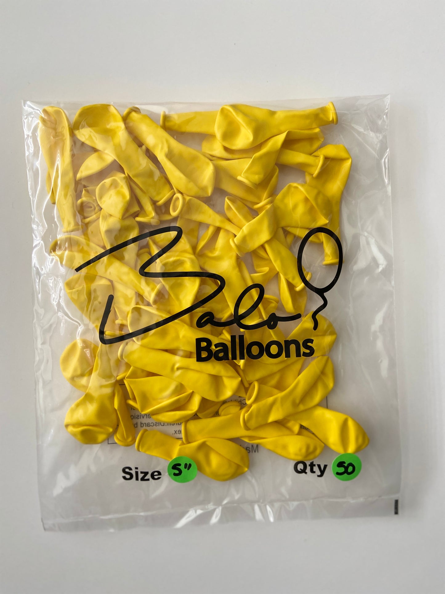 Yellow Latex Balloon 5"