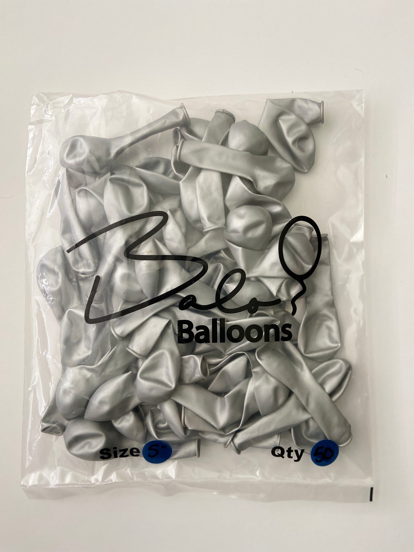 Chrome Silver Latex Balloon 5"