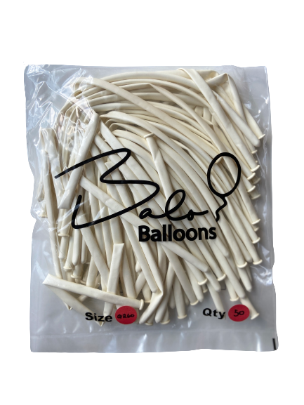 White Latex Twisting Balloons Q260