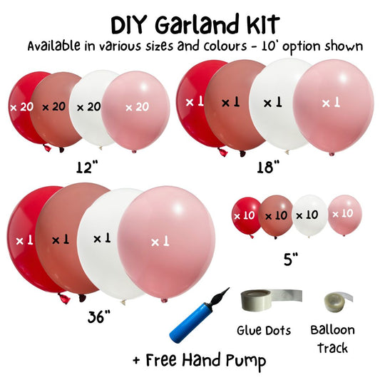 DIY 4 Colour Balloon Garland Kit (103pcs)