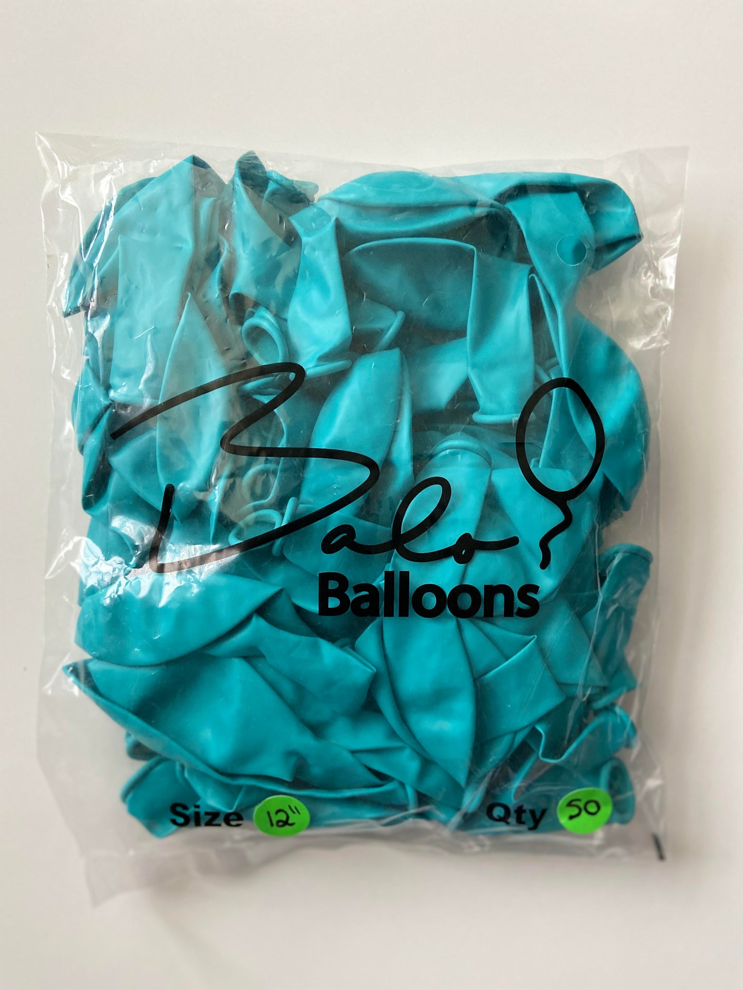Caribbean Blue Latex Balloon 12"
