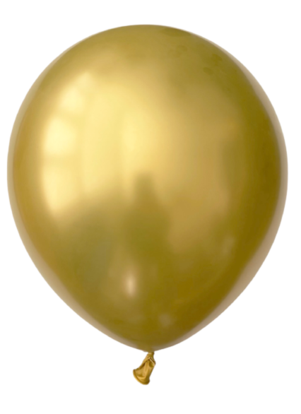 Chrome Gold Latex Balloon 5"