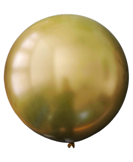 Chrome Gold Latex Balloon 36"