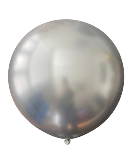 Chrome Silver Latex Balloon 36"