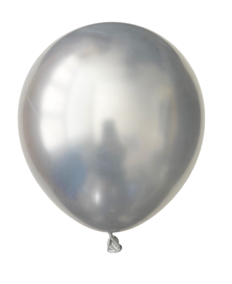 Chrome Silver Latex Balloon 5"