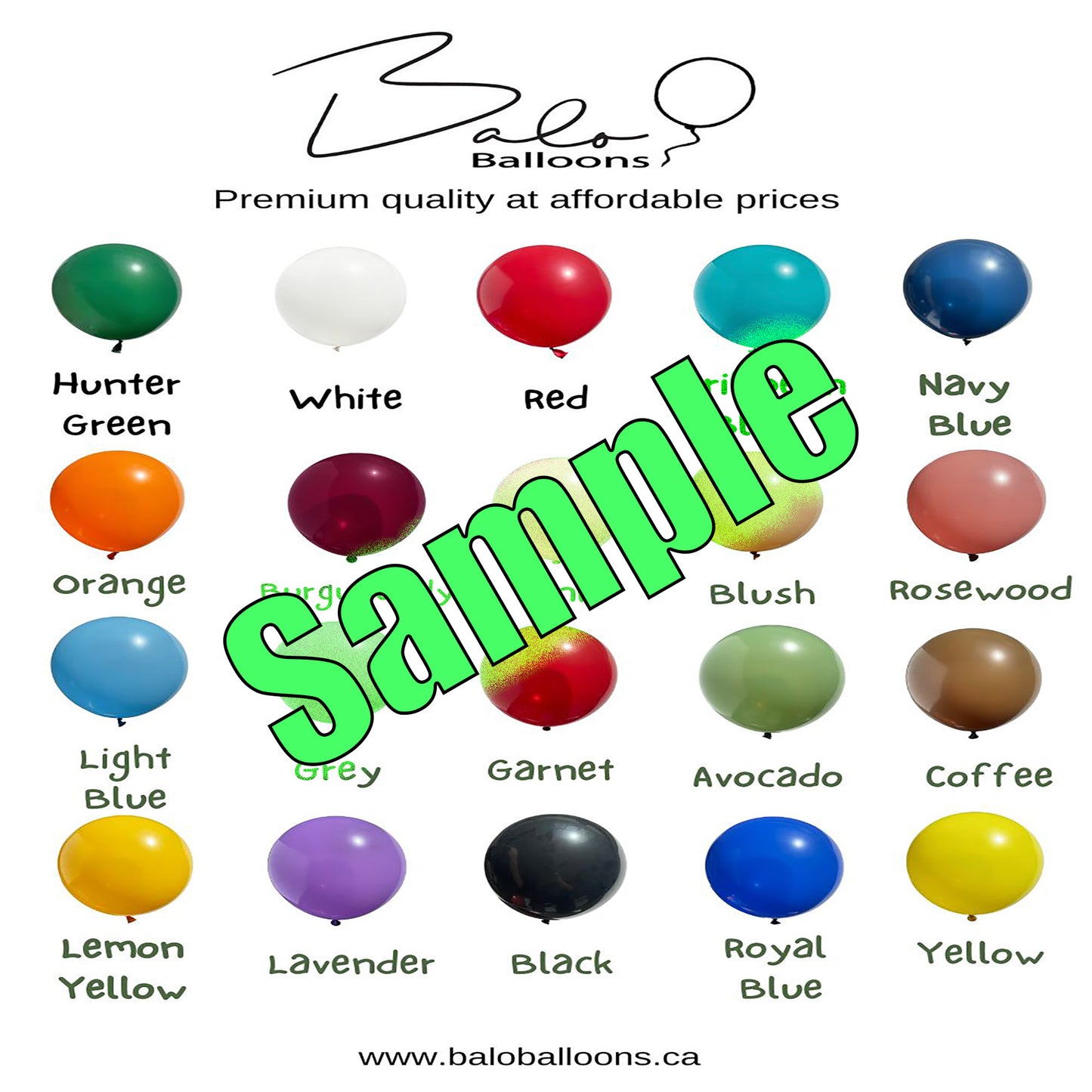 Sample Order - Try out our durable balloons