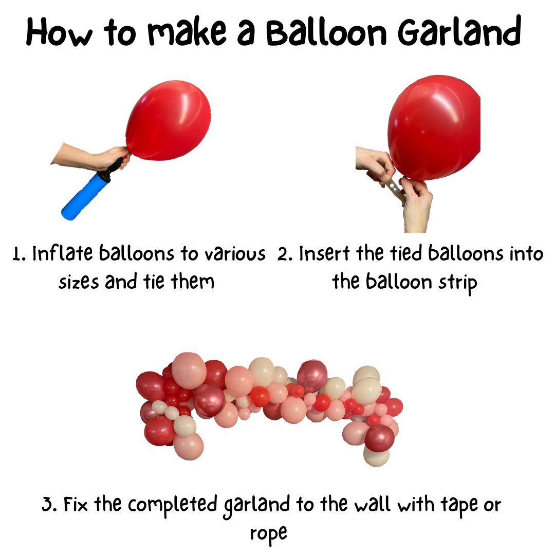 DIY 4 Colour Balloon Garland Kit (103pcs)