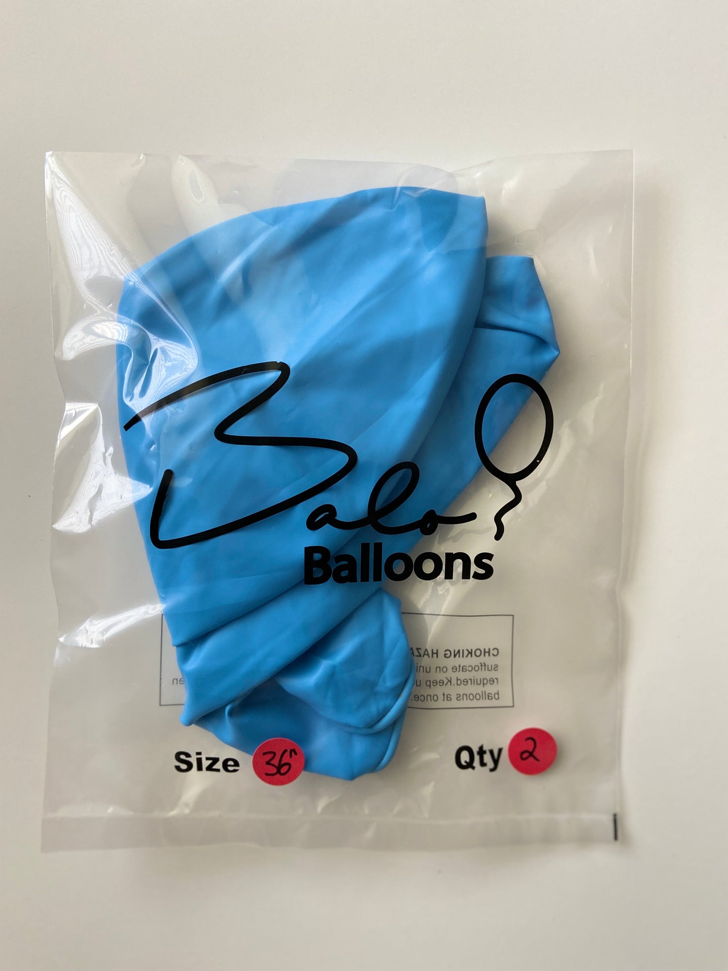 Light Blue Latex Balloon 36"